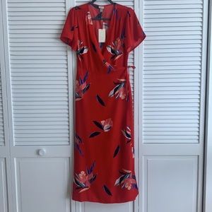 Floral Print Wrap Dress